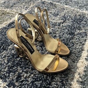 Dolce & Gabbana Metallic Gold Heels